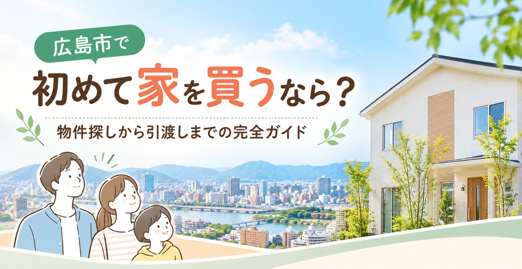 広島市で初めて家を買うなら?物件探しから引渡しまでの完全ガイドの画像