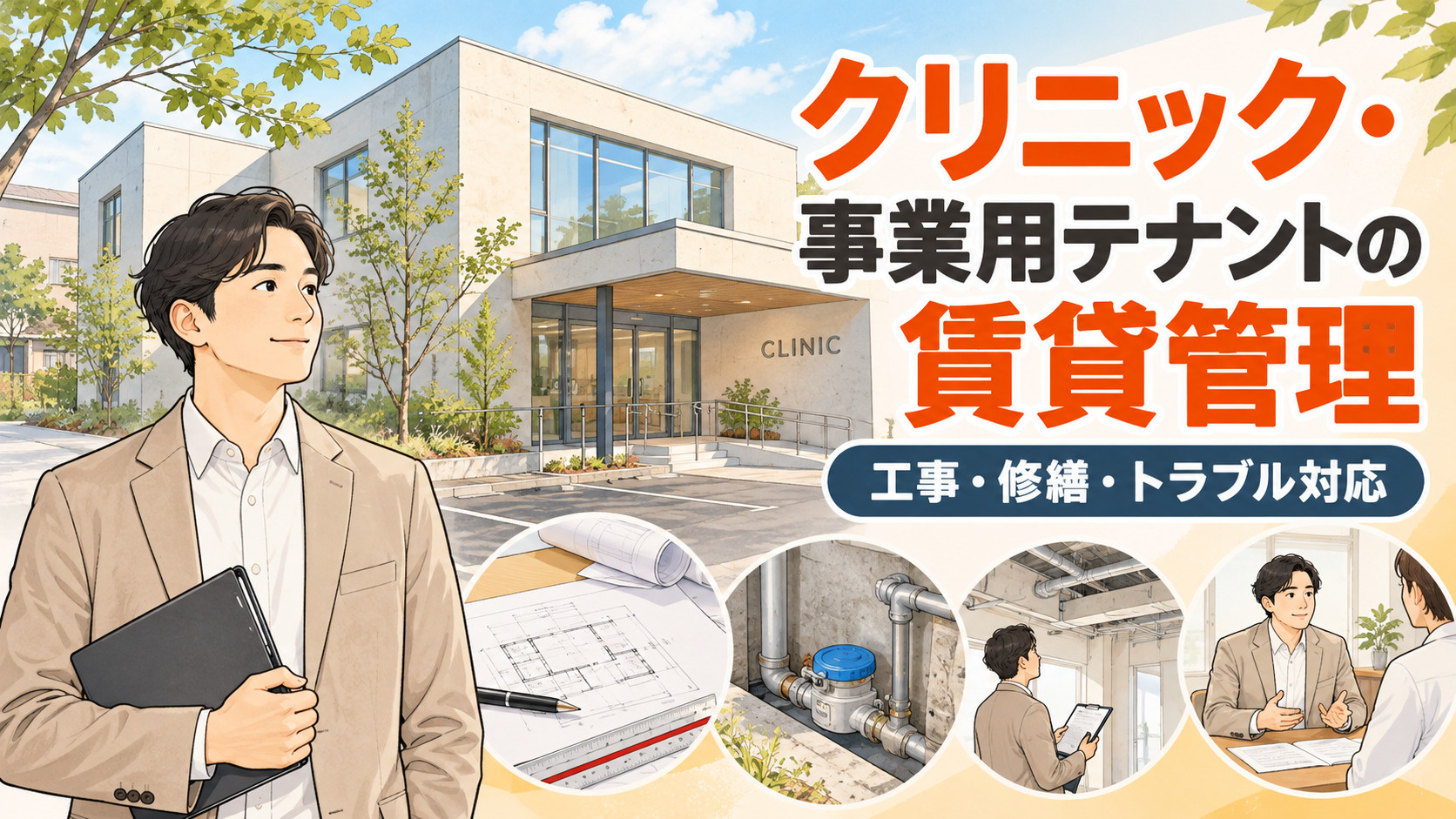 クリニック・事業用テナントの賃貸管理｜工事・修繕・トラブル対応の実務の画像