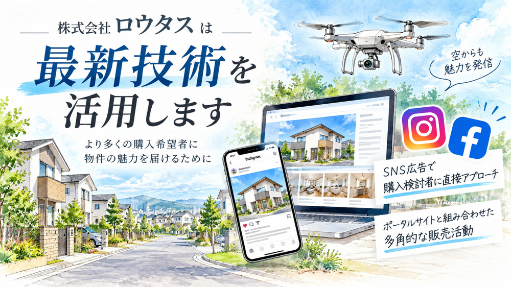 太田市の不動産売却｜SNS広告と最新技術を活用するロウタスの販売戦略の画像