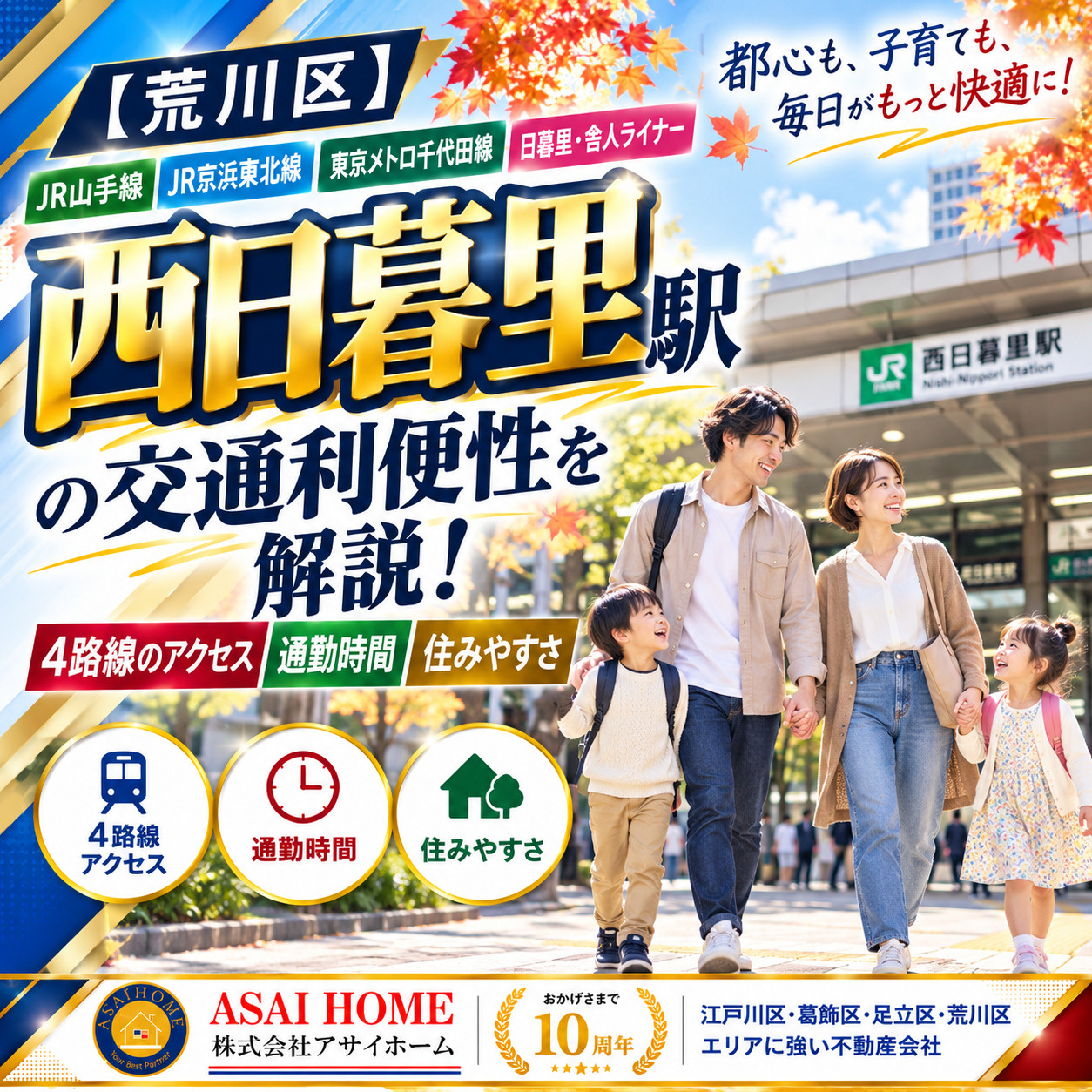 西日暮里駅の交通利便性を解説！4路線のアクセス・通勤時間・住みやすさ！！の画像