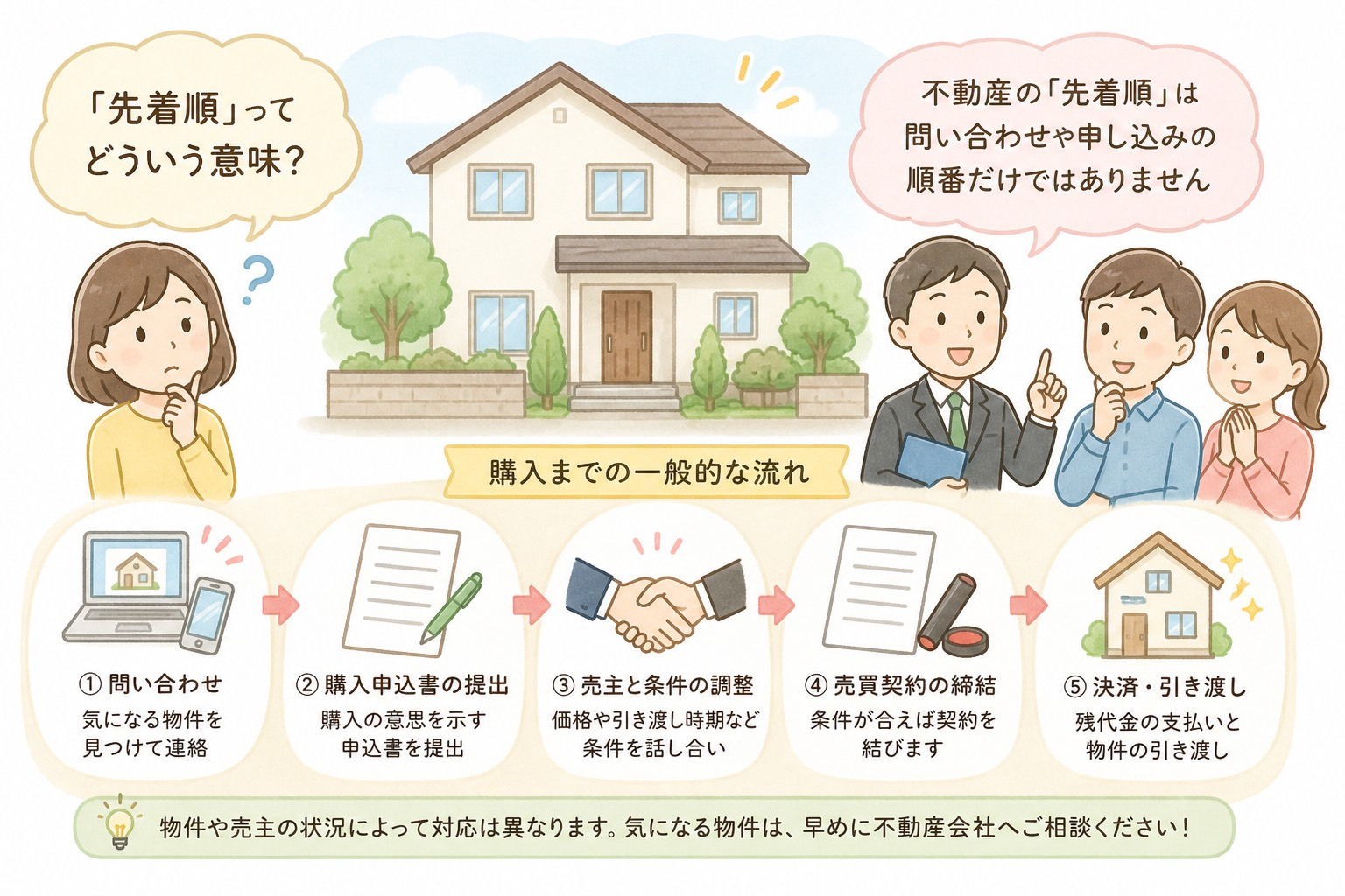 不動産の「先着順」ってどういう意味？知っておきたい購入の豆知識の画像