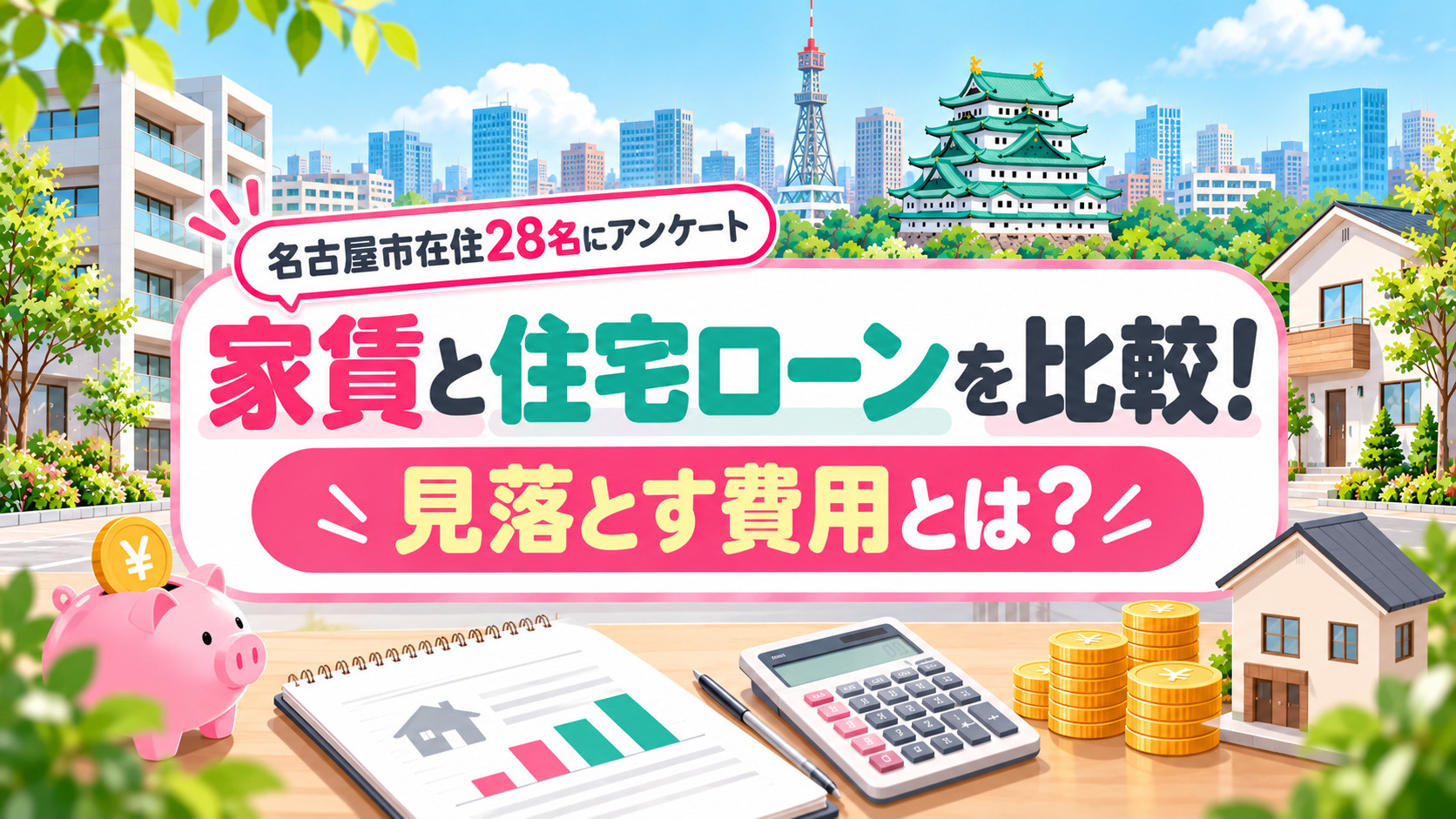 【名古屋在住28名にアンケート】家賃と住宅ローンの比較で見落とす費用は？の画像