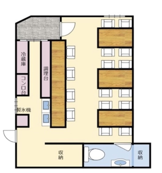 千鳥橋エリア！角地１階路面店舗！居酒屋居抜き！約8.5坪！の画像