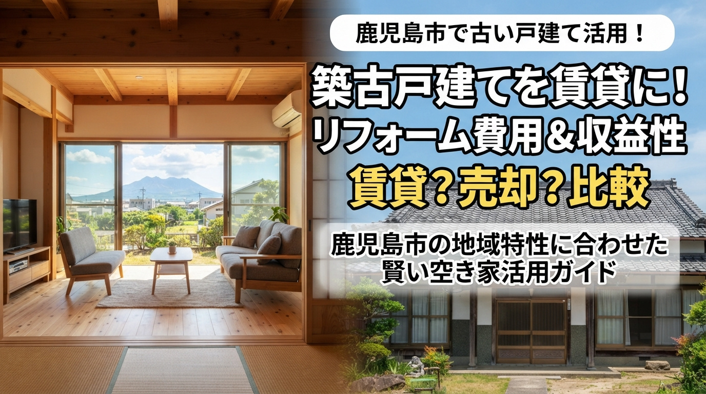 鹿児島市で古い戸建ては賃貸に出せる？リフォーム費用と収益性・失敗しない活用術を徹底解説の画像