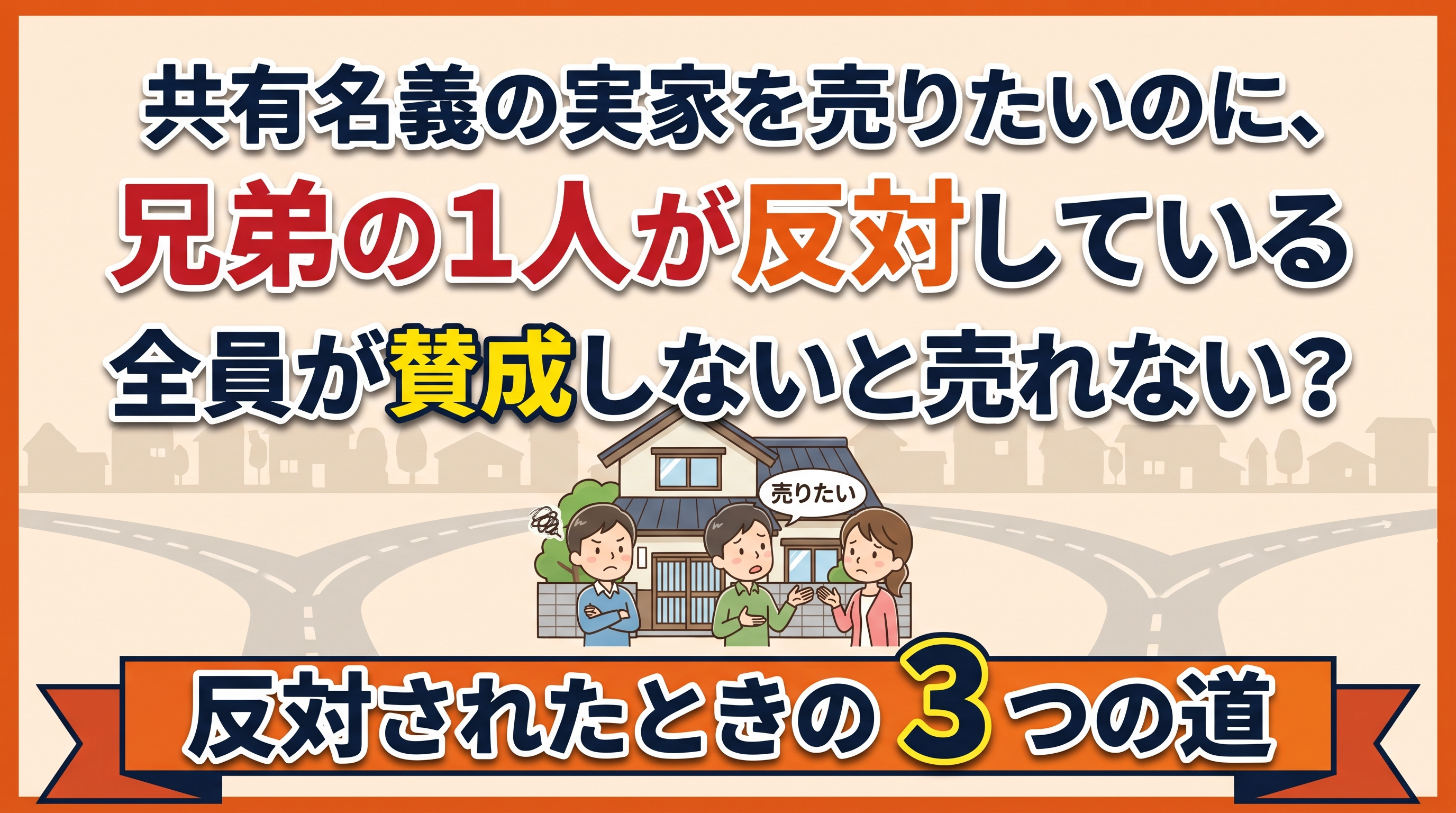 「実家の売却に兄弟が反対」共有名義の家は売れる？の画像