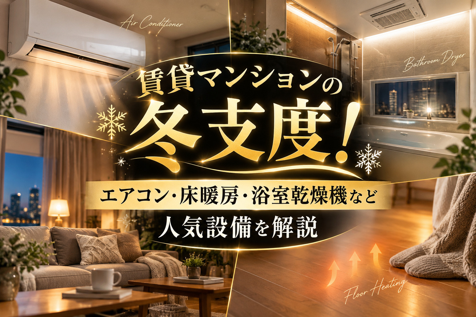 賃貸マンションの冬支度！エアコン・床暖房・浴室乾燥機など人気設備を解説の画像