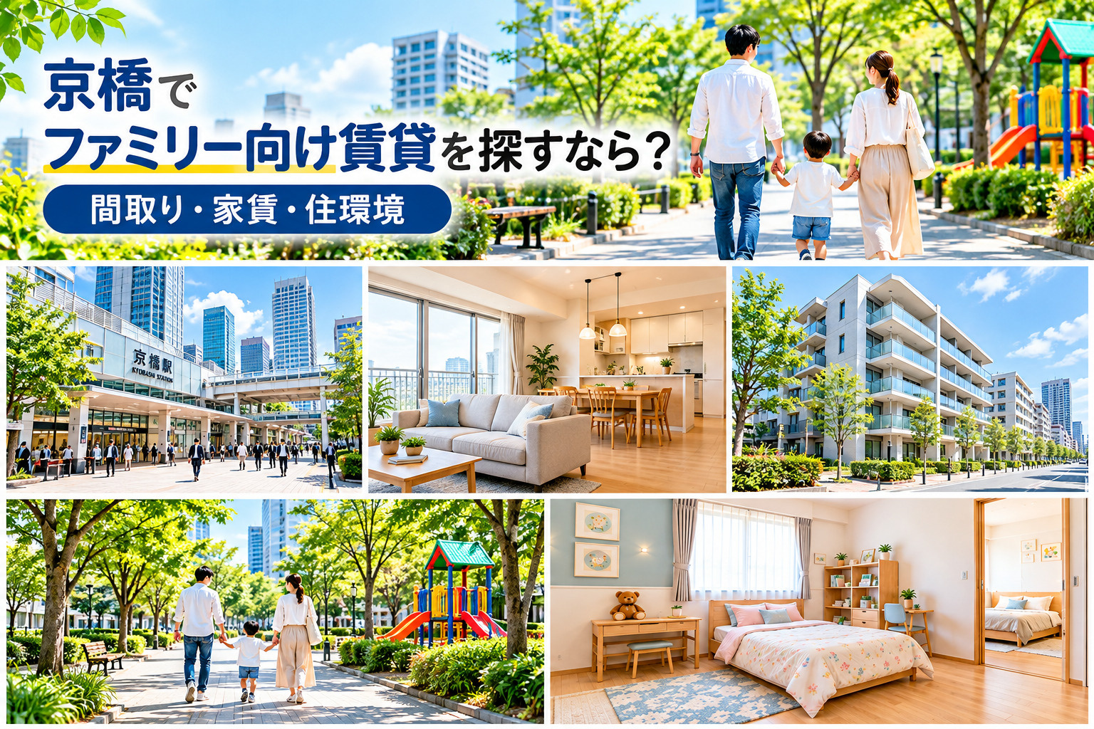 【2026年版】京橋でファミリー向け賃貸を探すなら?間取り・家賃相場・住みやすさを解説の画像