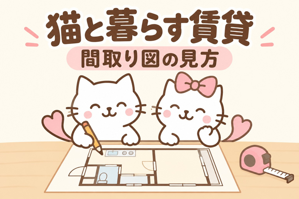 猫と暮らす賃貸の間取り図の見方｜内見前に確認したい5つのポイントの画像