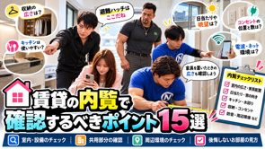 賃貸の内覧で確認するべきポイント15選！初めてのお部屋探しで失敗しないチェックリストの画像