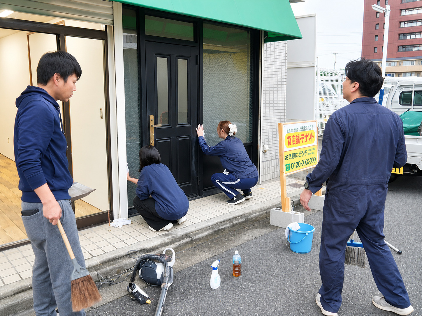 畑山専務の清掃作業
