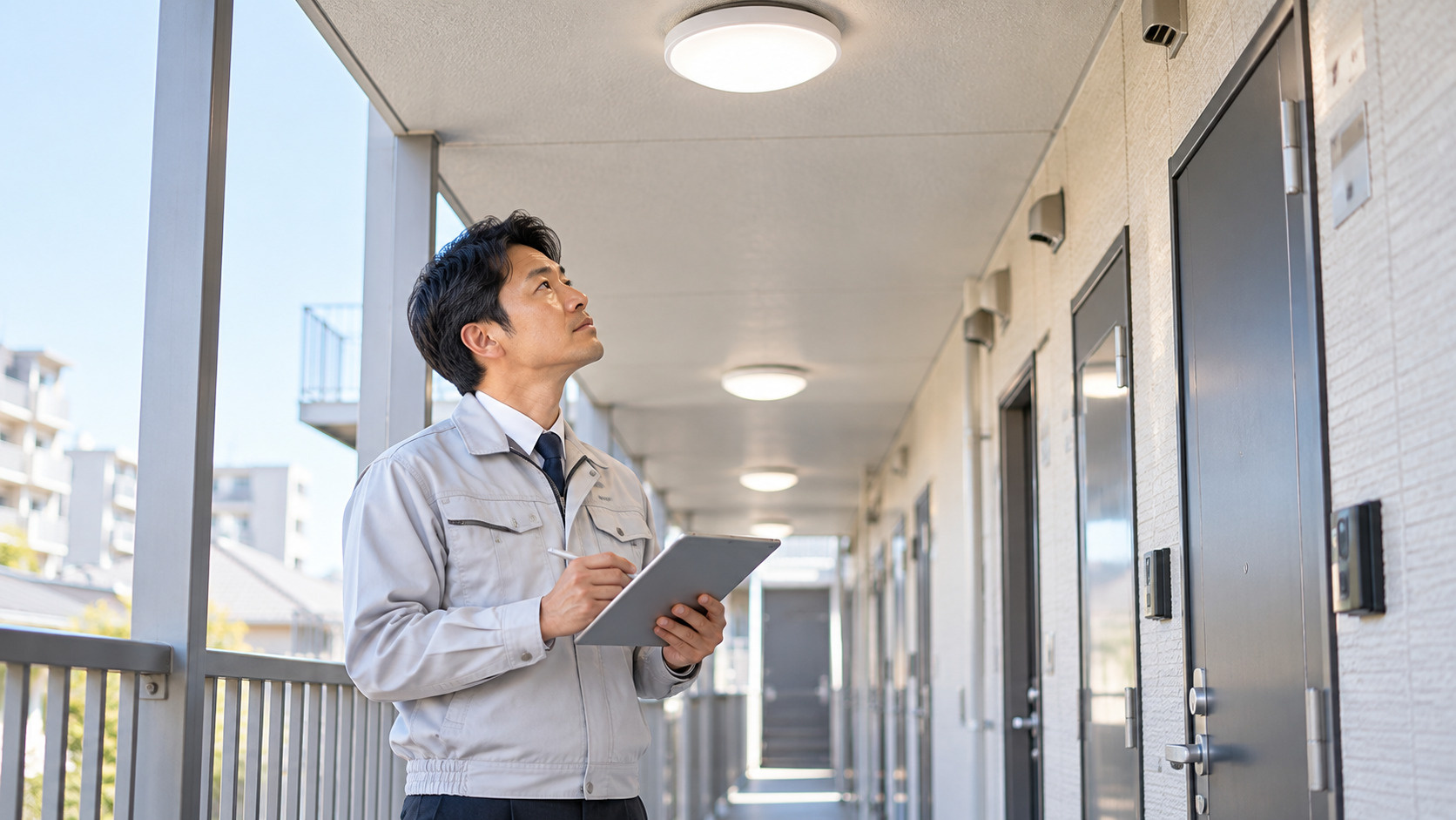賃貸アパートの共用灯はLEDに交換すべき?2027年蛍光灯規制・工事費用・電気代・空室対策を解説の画像
