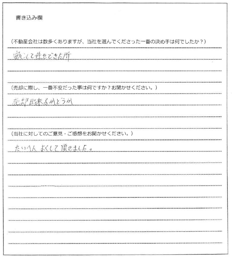 峠 知己様(仮名)【売却】の画像