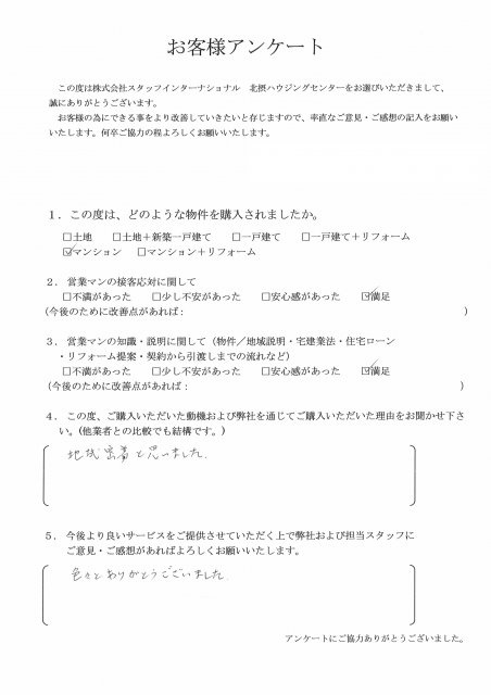 K様 マンション購入の画像