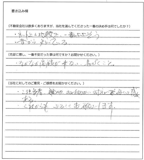 奥寺 英雄様(仮名)【売却】の画像