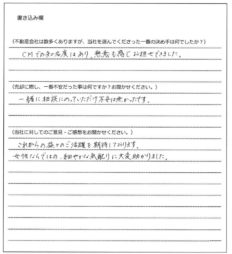 真田 由美様(仮名)【売却】の画像
