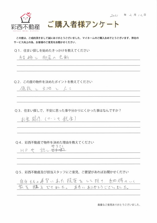 狭山市　新築一戸建て　Z様の画像