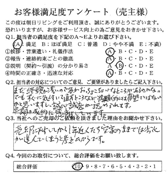 物件をご売却されたH.N様の画像