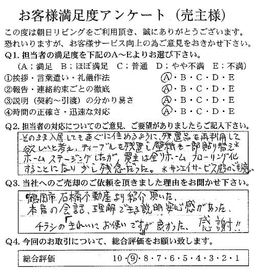 物件をご売却いただきましたC.S様の画像