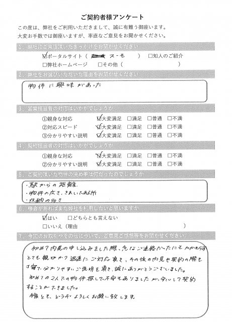 賃貸ご契約者様の画像