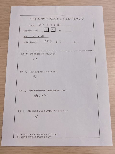 K・M様　箱崎駅へお引越し♪♪の画像