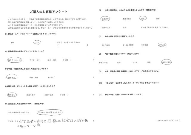 購入されたY様の画像