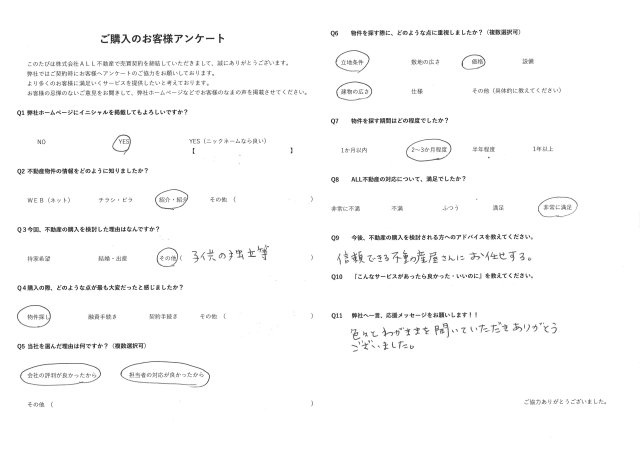 購入されたH様の画像