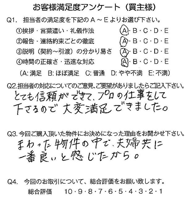 物件をご購入頂きました：Y.M様 の画像