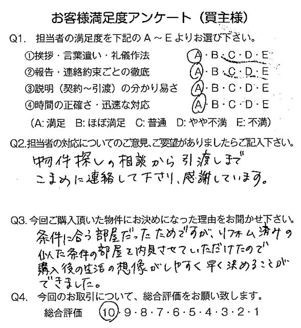 物件をご購入頂きました：T.K様 の画像