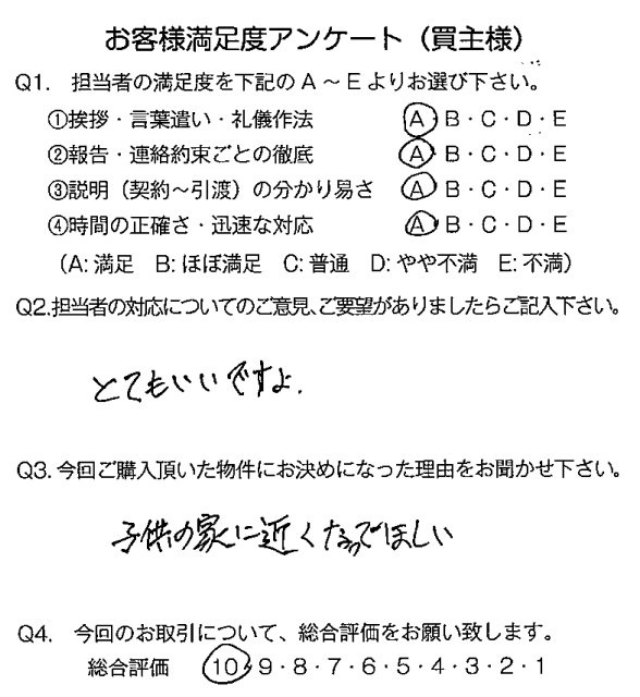 物件をご購入頂きました：E様の画像