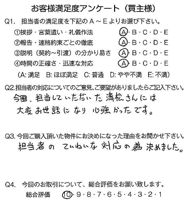 物件をご購入頂きました：K.Y様 の画像