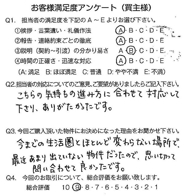物件をご購入頂きました：N.S様 の画像