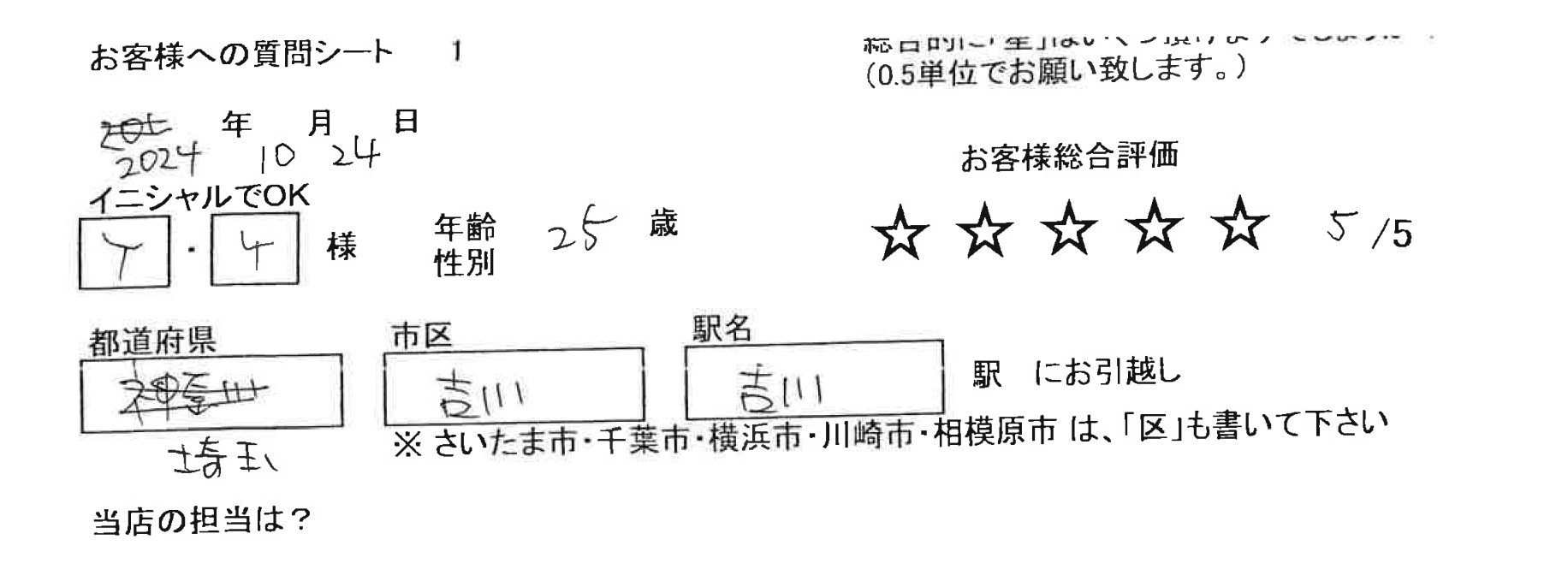 レインボーホーム松戸店 Y・Y様  25歳の画像