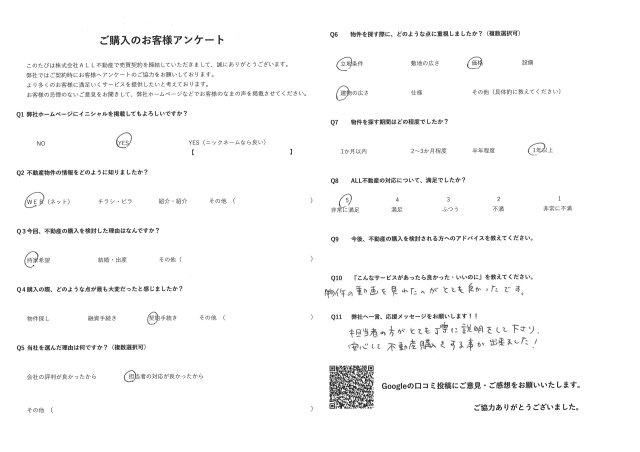 購入されたT様の画像