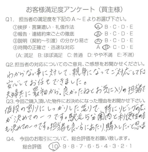 物件をご購入頂きました：H.S様 の画像