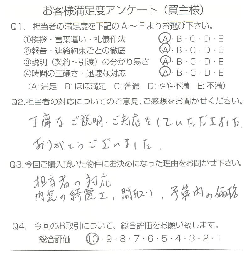 物件をご購入頂きました：M.H様 の画像