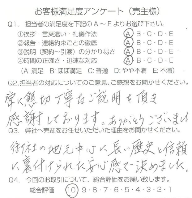 物件をご売却頂きました：K.K様の画像