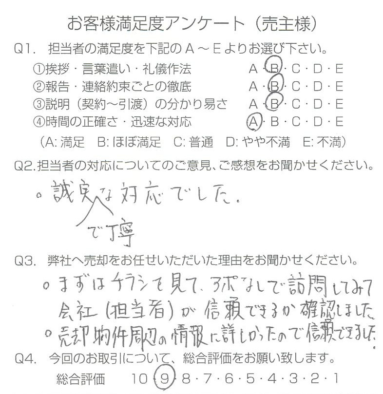 物件をご売却頂きました：Y.M様の画像
