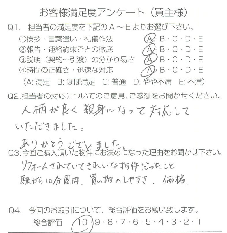 物件をご購入頂きました：H.K様 の画像