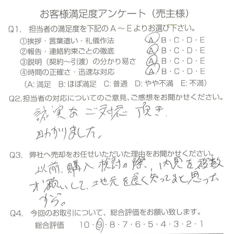 物件をご売却頂きました：H.T様の画像