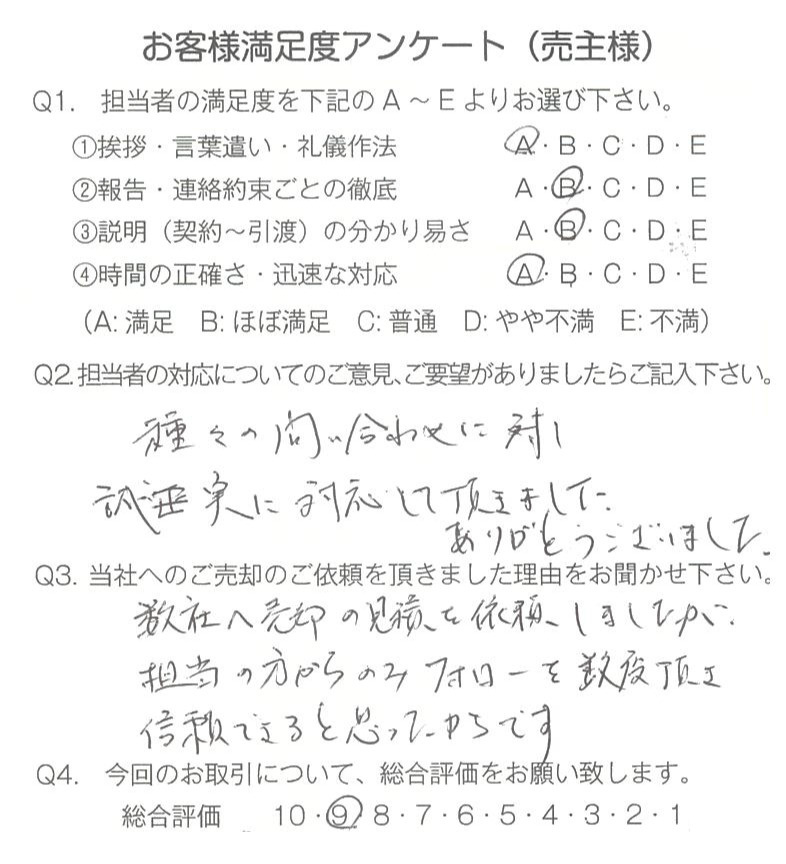 物件をご売却頂きました：N.Y様の画像