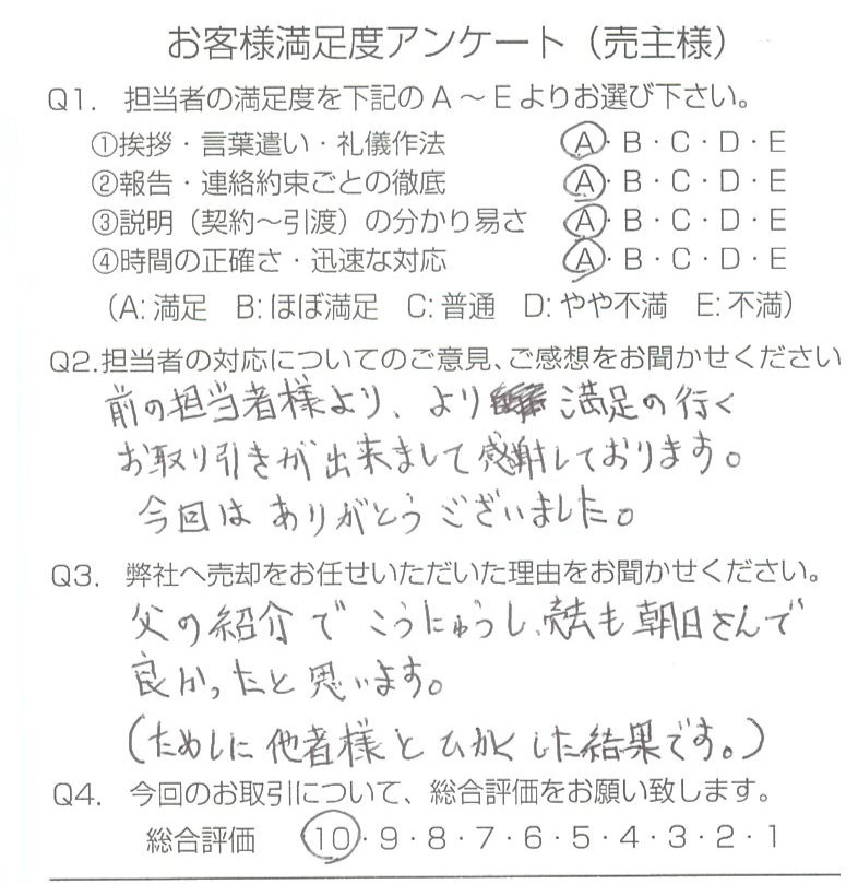 物件をご売却頂きました：Y.A様の画像