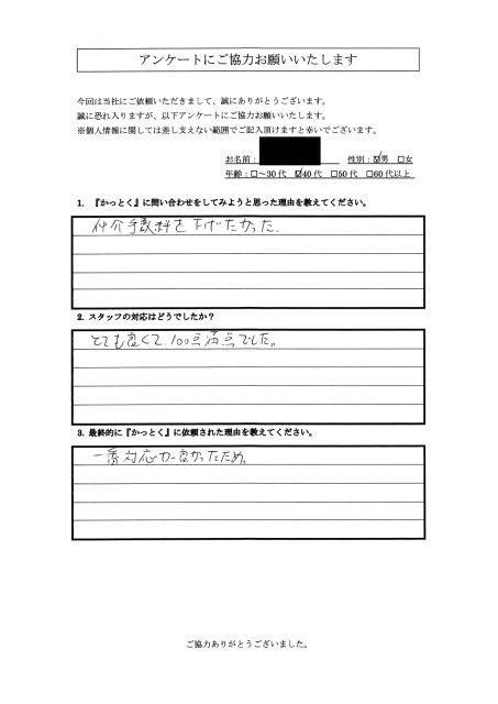 神奈川県川崎市　H・G様　40代　男性の画像