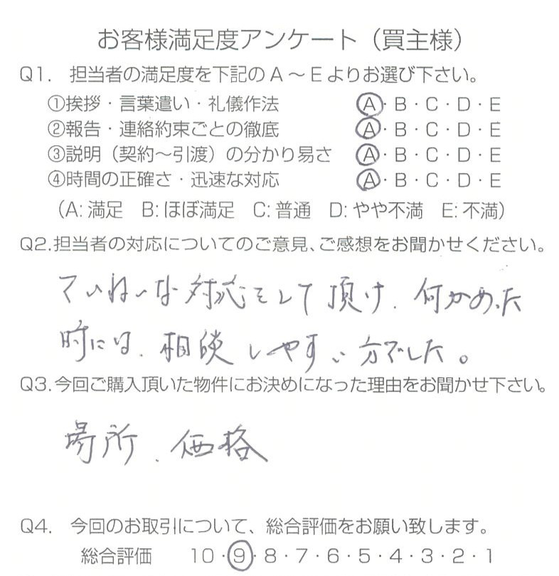 物件をご購入頂きました：T.M様 の画像