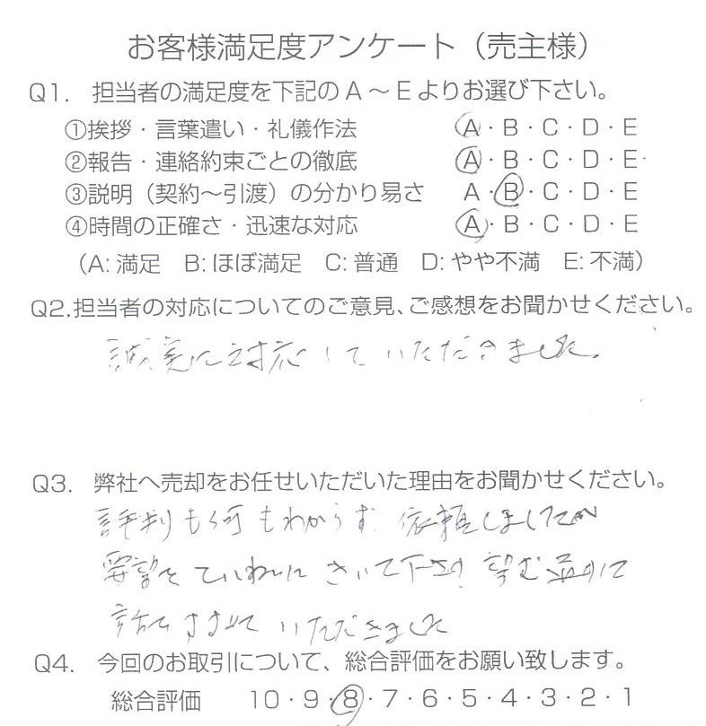 物件をご売却頂きました:Y.M様の画像
