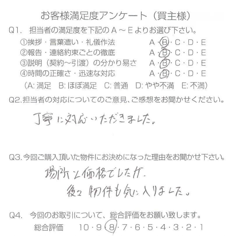 物件をご購入頂きました:K.M様 の画像