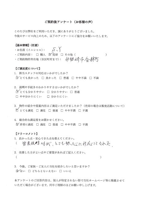 伊勢崎市で土地の売却依頼をいただいたS様の画像