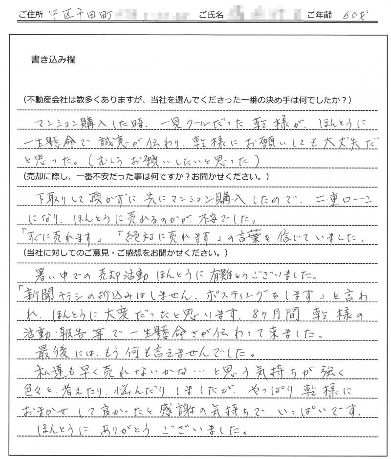 氷室 省吾様(仮名) 【売却】の画像
