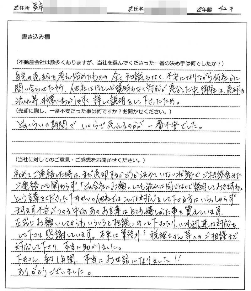榎波 涼子様(仮名) 【売却】の画像