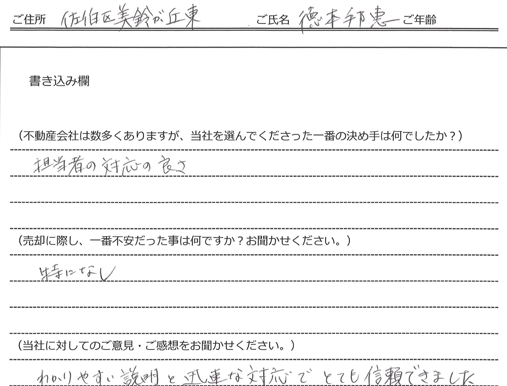 徳本 善行様 【売却】の画像
