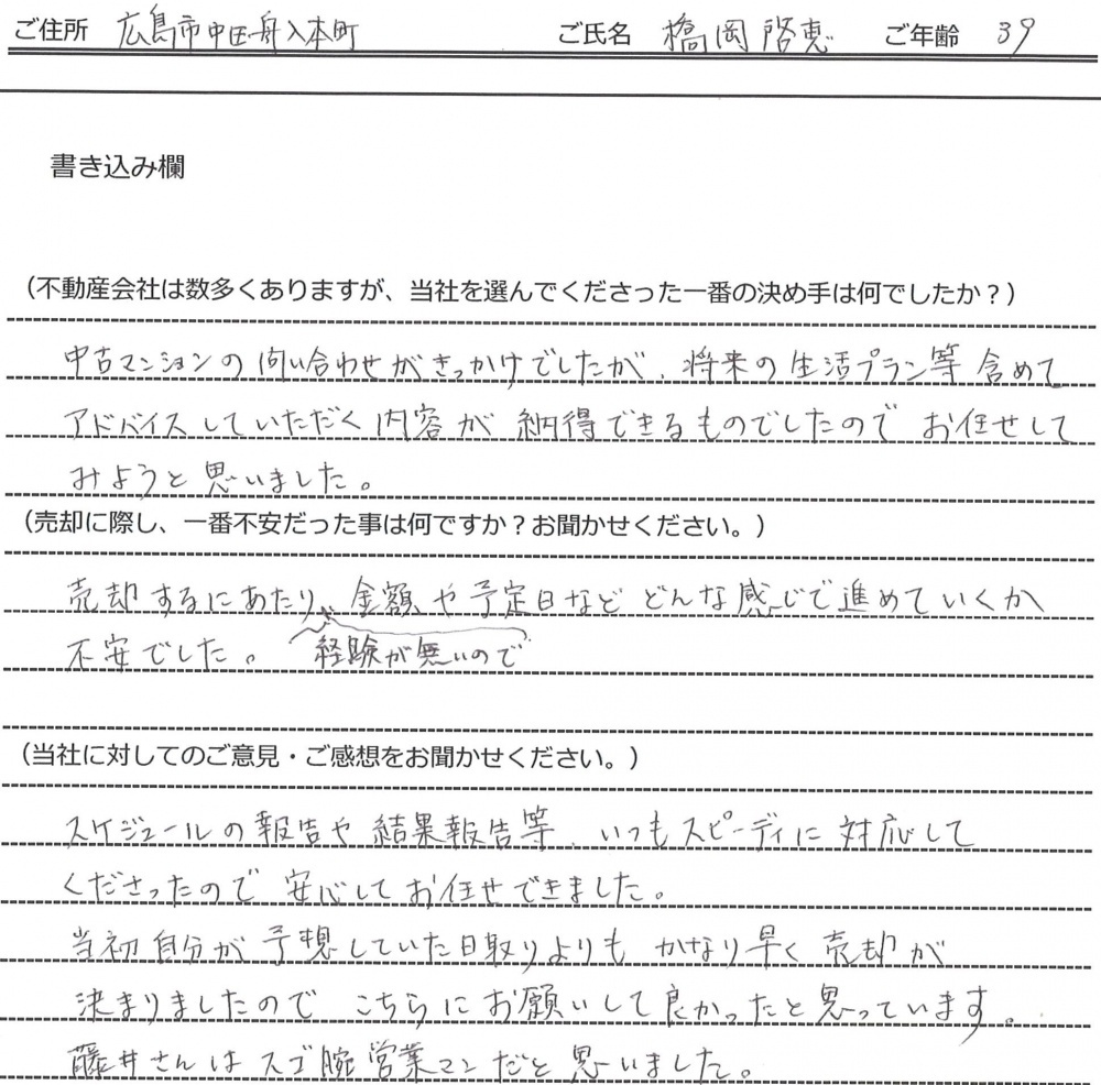 橋岡 啓恵様【売却】の画像